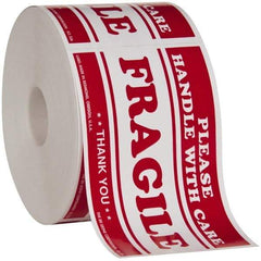 Made in USA - Fragile Please Handle With Care Shipping Label - 5" High x 3" Wide - Eagle Tool & Supply