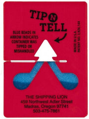 Made in USA - Tip-N-Tell Concealed Damage Indicators Shipping Label - Red and Black on White - Eagle Tool & Supply