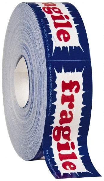 Made in USA - Fragile Shipping Label - 3" High x 1" Wide - Eagle Tool & Supply