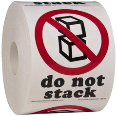 Made in USA - Do Not Stack Shipping Label - 3" High x 4" Wide - Eagle Tool & Supply