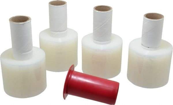 Stretch Associates - 3" x 650' 135 Gauge Clear Hand Held Stretch & Pallet Wrap with Extended Core - 4 Piece, 135 Gauge, Clear - Eagle Tool & Supply