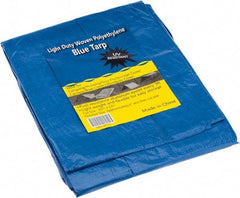 Value Collection - 12' Long x 10' Wide Polyethylene Tarp & Dust Cover - Blue - Eagle Tool & Supply