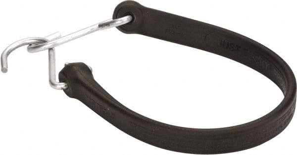 The Perfect Bungee - Heavy Duty Tie Down with S Hook - 18" OAL, Black - Eagle Tool & Supply