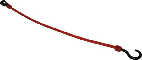 The Perfect Bungee - Stretch-n-Flex Web Tie Down with Molded in Hook & Safety Clasp - 24" OAL, Red - Eagle Tool & Supply