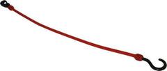 The Perfect Bungee - Stretch-n-Flex Web Tie Down with Molded in Hook & Safety Clasp - 24" OAL, Red - Eagle Tool & Supply