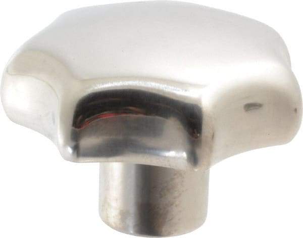 KIPP - 1.96" Head Diam, 7 Point Lobed Knob - 3/8-16 Hole, Stainless Steel - Eagle Tool & Supply