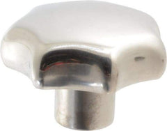KIPP - 1.96" Head Diam, 7 Point Lobed Knob - 3/8-16 Hole, Stainless Steel - Eagle Tool & Supply