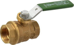 Legend Valve - 3/4" Pipe, Full Port, Brass Full Port Ball Valve - Bi-Directional, FNPT x FNPT Ends, Quarter Turn Handle, 600 WOG, 150 WSP - Eagle Tool & Supply
