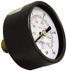 Winters - 1-1/2" Dial, 1/8 Thread, 0-30 Scale Range, Pressure Gauge - Center Back Connection Mount, Accurate to 3-2-3% of Scale - Eagle Tool & Supply