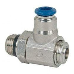Value Collection - 145 Max psi, Meter Out Screw Adjusted Flow Control Valve - Buna N O Ring, 1/4" Tube Outside Diam - Eagle Tool & Supply