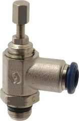 Value Collection - 145 Max psi, Meter Out Screw Adjusted Flow Control Valve - Buna N O Ring, 1/8" Tube Outside Diam - Eagle Tool & Supply