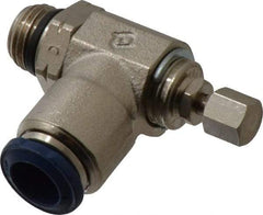Value Collection - 145 Max psi, Meter Out Screw Adjusted Flow Control Valve - Buna N O Ring, 3/8" Tube Outside Diam - Eagle Tool & Supply