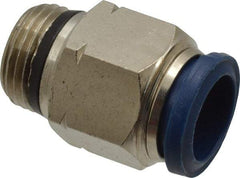 Value Collection - 1/2" Outside Diam, 3/8 Universal, Nickel Plated Brass Push-to-Connect Tube Male Connector - 250 Max psi, Tube to Universal Thread Connection, Buna O-Ring - Eagle Tool & Supply