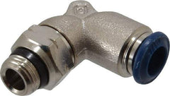 Value Collection - 1/4" Outside Diam, 1/8 Universal, Nickel Plated Brass Push-to-Connect Tube Male Swivel Elbow - 250 Max psi, Tube to Universal Thread Connection, Buna O-Ring - Eagle Tool & Supply