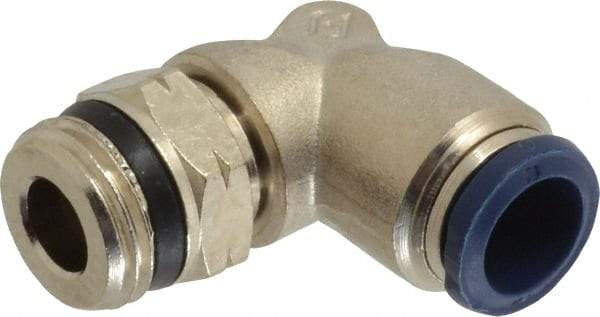 Value Collection - 1/2" Outside Diam, 1/2 Universal, Nickel Plated Brass Push-to-Connect Tube Male Swivel Elbow - 250 Max psi, Tube to Universal Thread Connection, Buna O-Ring - Eagle Tool & Supply