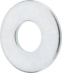 Value Collection - 9/16" Screw, Grade 2 Steel USS Flat Washer - 5/8" ID x 1-1/2" OD, 7/64" Thick, Zinc-Plated Finish - Eagle Tool & Supply