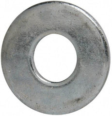 Value Collection - 1" Screw, Grade 2 Steel USS Flat Washer - 1.055" ID x 2.53" OD, 0.192" Thick, Zinc-Plated Finish - Eagle Tool & Supply