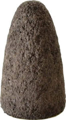 Norton - Type 16, 1-3/4" Max Diam, 3" Head Thickness, 24 Grit Cone - Aluminum Oxide, Very Coarse Grade, 3/8-24 Shank Thread - Eagle Tool & Supply