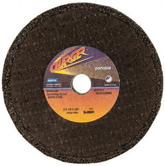 Norton - 3" Diam x 3/8" Hole x 1/4" Thick, T Hardness, 20 Grit Surface Grinding Wheel - Zirconia Alumina, Type 1, Very Coarse Grade, 20,370 Max RPM, No Recess - Eagle Tool & Supply