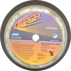 Norton - 6" Diam, 2" Overall Thickness, 16 Grit, Type 11 Tool & Cutter Grinding Wheel - Very Coarse Grade, Zirconia Alumina, Q Hardness, 6,000 RPM - Eagle Tool & Supply