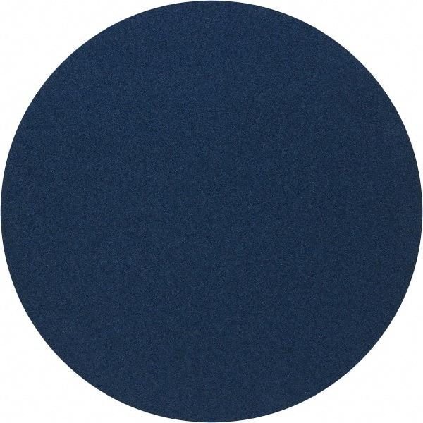 Norton - 20" Diam, 60 Grit Zirconia Alumina Adhesive PSA Disc - Coarse Grade, Blue, Y Weighted Backing, Flexible - Eagle Tool & Supply