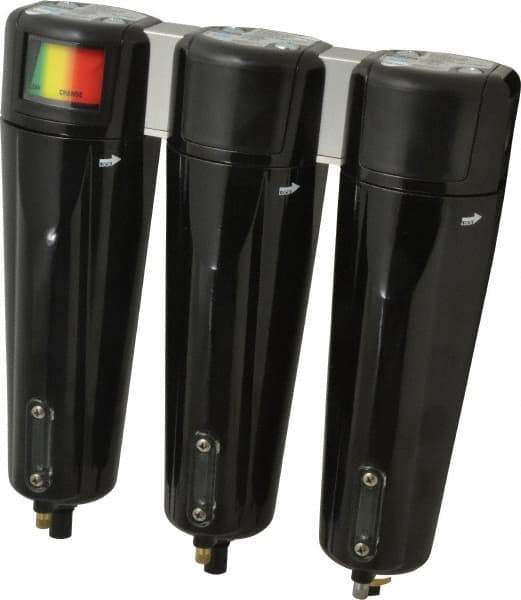 Parker - 63 CFM Oil, Dust, Water, Particulate Filter - 1/2" NPT, 250 psi, Auto Drain - Eagle Tool & Supply