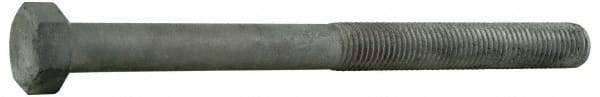 Value Collection - 1-8 Thread, 16" Length Under Head, Steel Hex Head Bolt - Hot Dipped Galvanized Coated, UNC Thread, ASTM A307, Grade 2 - Eagle Tool & Supply