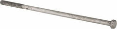 Value Collection - 1-8 Thread, 26" Length Under Head, Steel Hex Head Bolt - Hot Dipped Galvanized Coated, UNC Thread, ASTM A307, Grade 2 - Eagle Tool & Supply