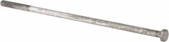 Value Collection - 1-8 Thread, 28" Length Under Head, Steel Hex Head Bolt - Hot Dipped Galvanized Coated, UNC Thread, ASTM A307, Grade 2 - Eagle Tool & Supply