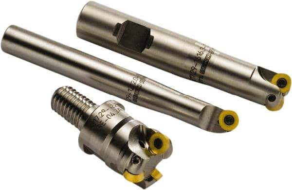 Seco - 25mm Cutting Diam, 4mm Max Depth of Cut, Modular Connection Indexable Copy End Mill - 3 Inserts, RD.. 0803 Insert, R217.29 Toolholder, Through Coolant - Eagle Tool & Supply