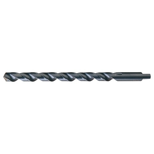 13/32 RHS / RHC HSS 118 Degree Notched Point Heavy Duty Long Flute Taper Length Drill - Steam Oxide - Exact Industrial Supply