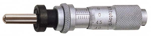 Mitutoyo - 13mm, 0.5118 Inch Thimble, 0.1969 Inch Diameter x 17.5mm Long Spindle, Mechanical Micrometer Head - Eagle Tool & Supply