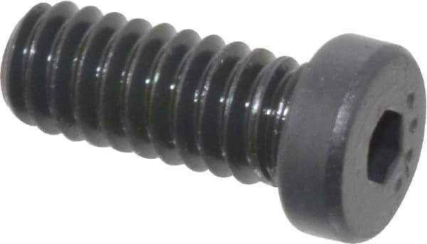 Made in USA - 1/4-20 UNC Hex Socket Drive, Low Socket Cap Screw - Grade 4037 Alloy Steel, Black Oxide Finish, Fully Threaded, 5/8" Length Under Head - Eagle Tool & Supply
