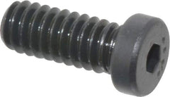 Made in USA - 1/4-20 UNC Hex Socket Drive, Low Socket Cap Screw - Grade 4037 Alloy Steel, Black Oxide Finish, Fully Threaded, 5/8" Length Under Head - Eagle Tool & Supply