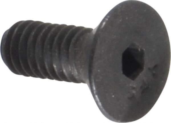 Value Collection - #6-40 UNF Hex Socket Drive, Flat Screw - Alloy Steel, Black Oxide Finish, Fully Threaded, 3/8" OAL - Eagle Tool & Supply