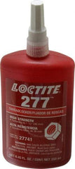 Loctite - 250 mL Bottle, Red, High Strength Liquid Threadlocker - Series 277, 24 hr Full Cure Time, Hand Tool, Heat Removal - Eagle Tool & Supply