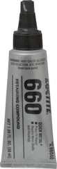 Loctite - 50 mL Tube, Silver, High Strength Paste Retaining Compound - Series 660, 24 hr Full Cure Time, Heat Removal - Eagle Tool & Supply