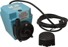 Little Giant Pumps - 670 GPH, 1/15 HP, 8.8 psi, Aluminum Miniature Submersible Pump - 3/4 Inch Inlet, 1/2 Inch MNPT Outlet, 10 Ft. Long Power Cord, 2.5 Amp - Eagle Tool & Supply