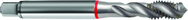 M2x0.40 6H 3-Flute Cobalt Red Ring Semi-Bottoming 40 degree Spiral Flute Tap-Bright - Eagle Tool & Supply