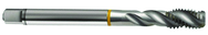 M16x2.0 6H 3-Flute Cobalt Yellow Ring Semi-Bottoming 40 degree Spiral Flute Tap-Bright - Eagle Tool & Supply