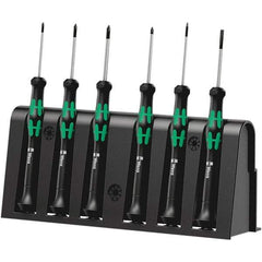 Wera - Screwdriver Sets Screwdriver Types Included: Phillips; Slotted; Microstix Number of Pieces: 6 - Eagle Tool & Supply