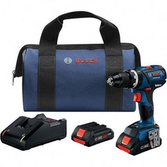 Bosch - 18 Volt 1/2" Keyless Chuck Cordless Hammer Drill - 0 to 28,500 BPM, 0 to 600 & 0 to 1,900 RPM, Reversible - Eagle Tool & Supply