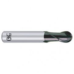 3/8" Dia. - 2-3/16" OAL - Carbide - Ball End HP End Mill-2 FL - Eagle Tool & Supply