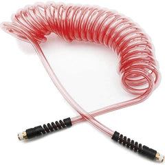 Parker - Coiled & Self-Storing Hose Inside Diameter (Inch): 1/4 Material: 95A Shore Durometer Polyurethane - Eagle Tool & Supply