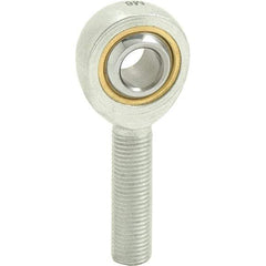 Tritan - 3/4" ID, 3-3/4" Max OD, 11,550 Lb Max Static Cap, Male Spherical Rod End - 3/4-16 LH, 7/8" Shank Diam, 1-3/4" Shank Length, Zinc Plated Carbon Steel with Sintered Oil Impregnated Bronze Raceway - Eagle Tool & Supply