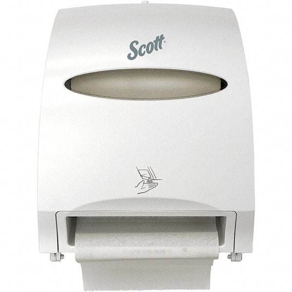 Kimberly-Clark Professional - Hands Free, Metal/Plastic Paper Towel Dispenser - 15.761" High x 12.7" Wide x 9.572" Deep, White - Eagle Tool & Supply