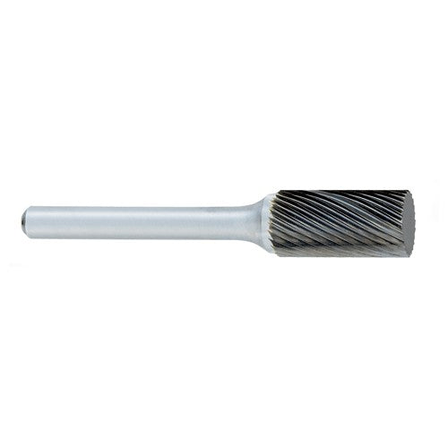 ‎SA-5F -1/2 × 1/2 LOC × 1/4 Shank × 2 OAL Cylindrical Carbide Medium Right Hand Spiral Burr - Eagle Tool & Supply