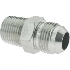 Parker - 5/8" Tube OD x 1/2-14 Male NPT 37° Steel Flared Tube Straight Thread Connector - Eagle Tool & Supply