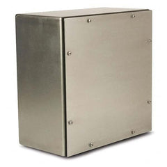 NEMA 4X Stainless Steel Junction Box Enclosure with Screw Cover 6-1/8″ Wide x 6-1/8″ High x 6″ Deep, Corrosion Resistant & Watertight