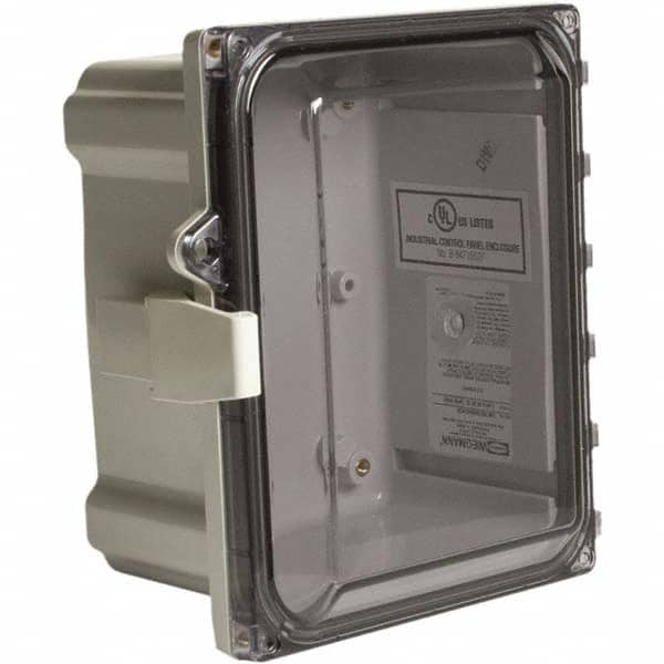 Wiegmann - NEMA 4X Polycarbonate Standard Enclosure with Continuous Hinge Cover - Eagle Tool & Supply